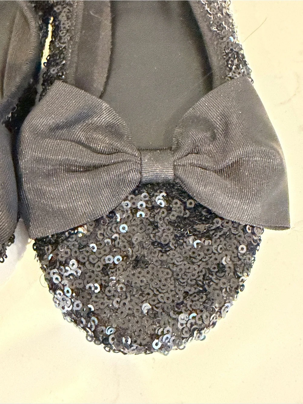 Zara Kids Sequin Bow Ballet Flat - Black US Big Kid 3.5